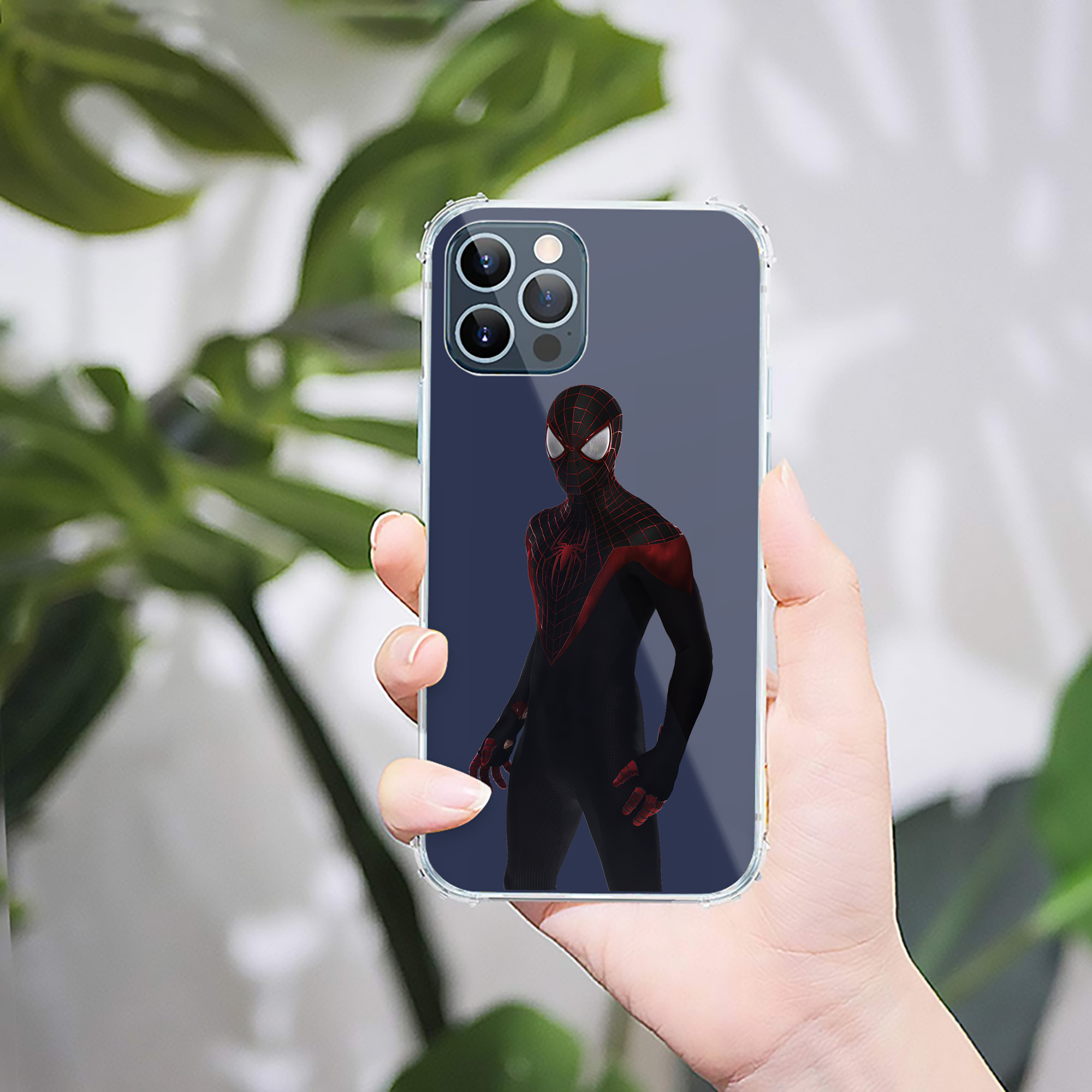 （画像用） Spider Man スパイダーマン 【iPhone 12シリーズ対応】透明スマホケース（クリアソフトケース）